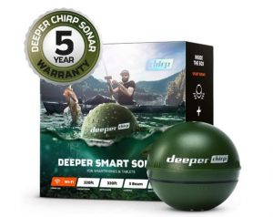 Deeper Chirp Smart Sonar – Castable, Portable Fish Finder and Depth Finder, Onshore or Offshore, Freshwater or Saltwater