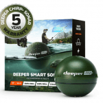 Deeper CHIRP+ Smart Sonar Fishfinder, Military Green, with GPS