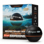 Deeper PRO+ Smart Sonar - GPS Portable Wireless Wi-Fi Fish Finder for Shore and Ice Fishing, Black, 2.55 (DP1H10S10)