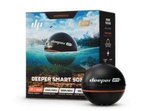 Deeper PRO+ Smart Sonar - GPS Portable Wireless Wi-Fi Fish Finder for Shore and Ice Fishing, Black, 2.55 (DP1H10S10)